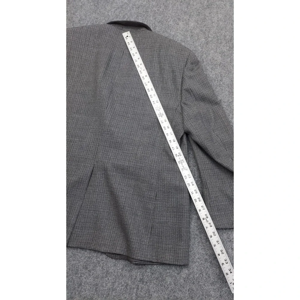 LRL Ralph Lauren Blazer Jacket Men 42 Short Gray Herringbone 2 Button Notch Wool